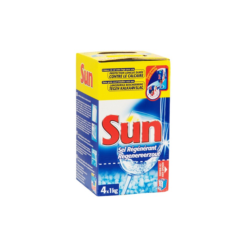 Sun - Sel pour lave-vaisselle - Sel régénérant - Sel pour lave-vaisselle -  2 x 4 (8)